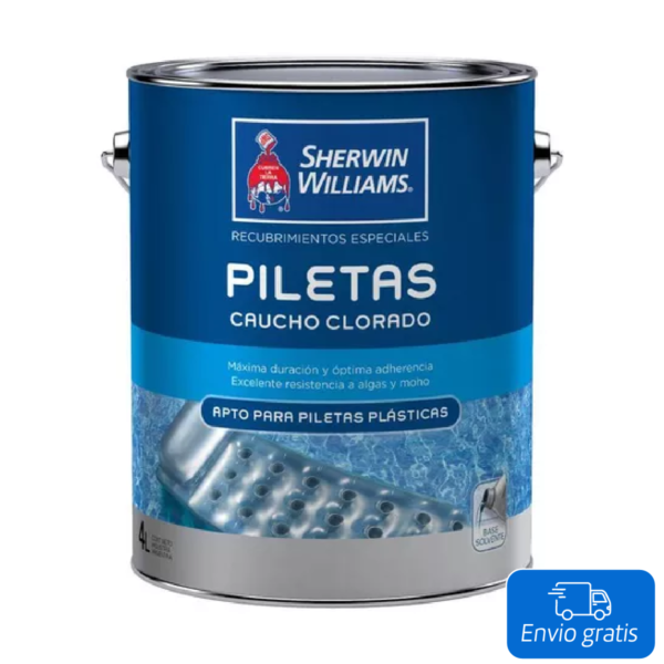 Piscinas Sherwin Caucho Clorado Blanco x 4 L