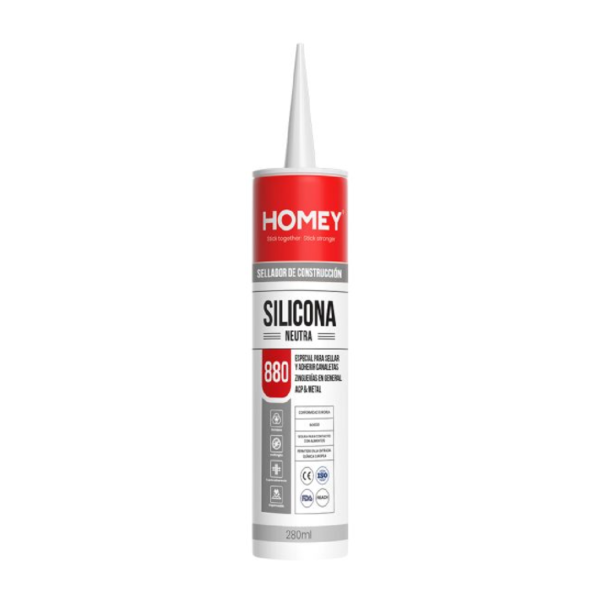 Sellador Silicona Gris Para Canaletas 280ml  – Homey 880