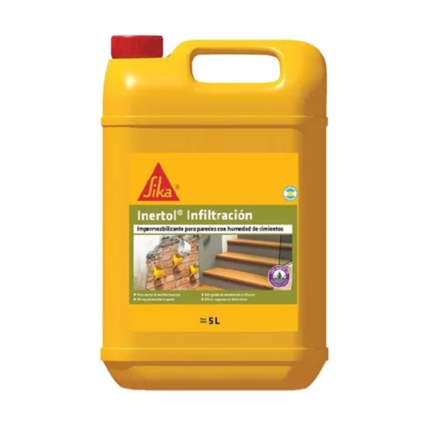 Sika Inertol Infiltración Humedad Cimiento X 5 L